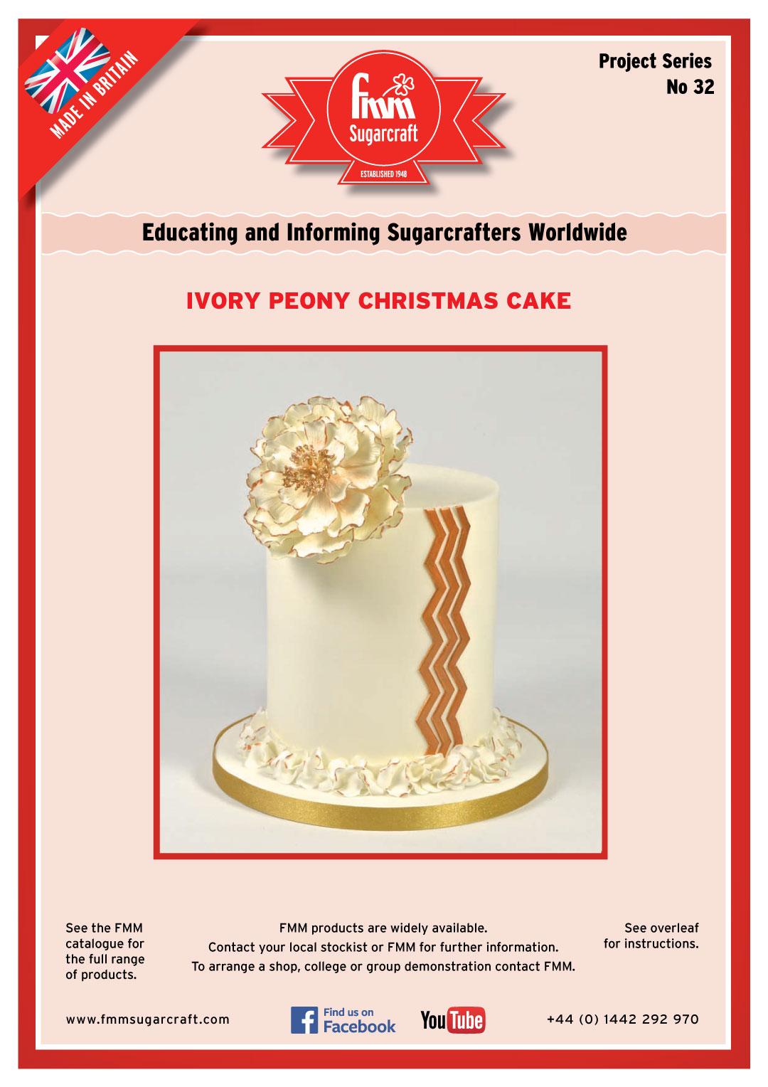 Make an Ivory Christmas Peony Cake
