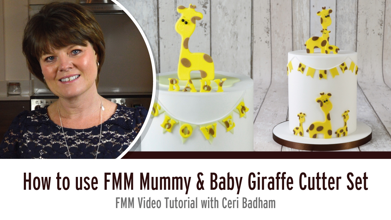 How to use the FMM Mummy & Baby Giraffe Cutter Set with Ceri Badham