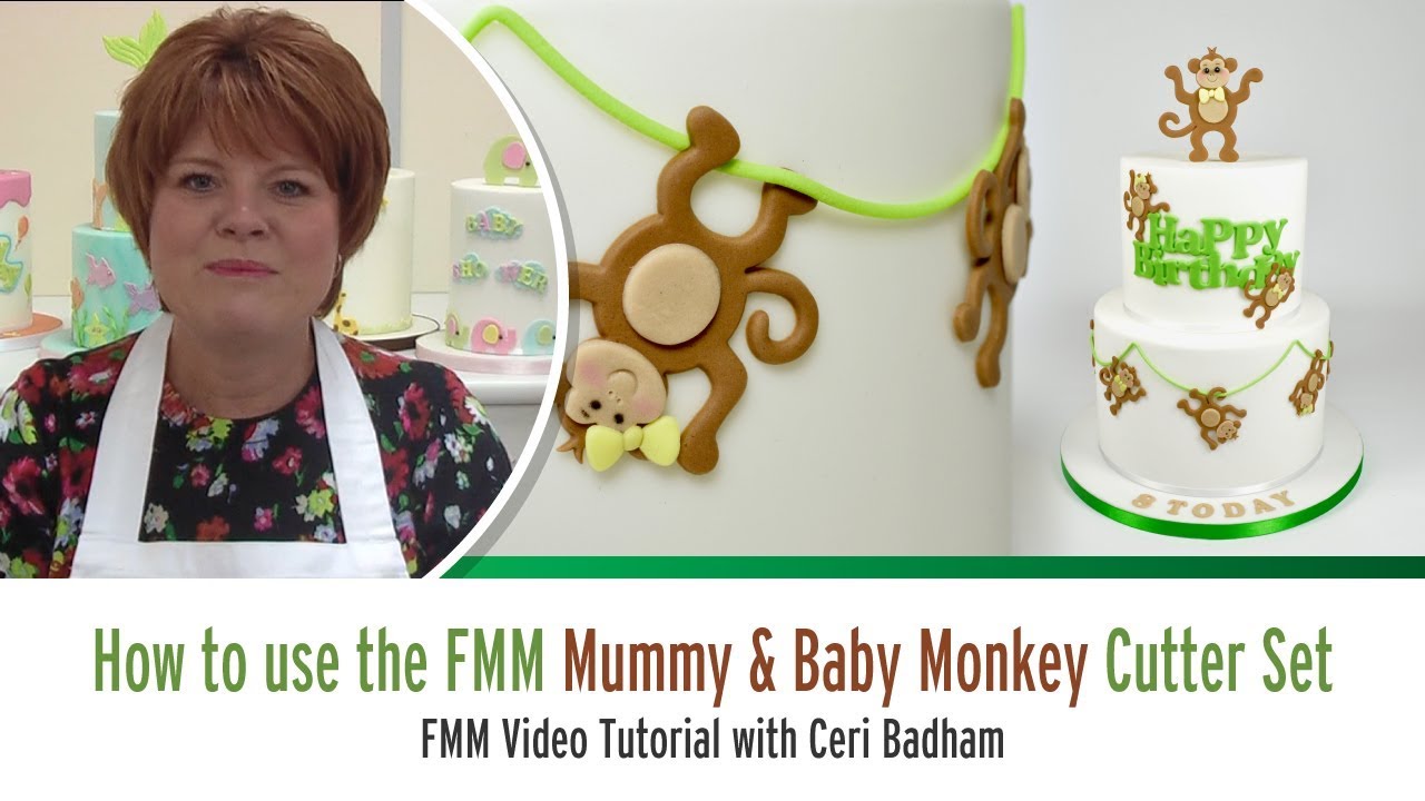 How to use the FMM Mummy & Baby Monkey Cutter Set